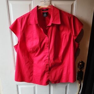 George Pink Stretch Button-Up Women's Blouse Size 22/24W